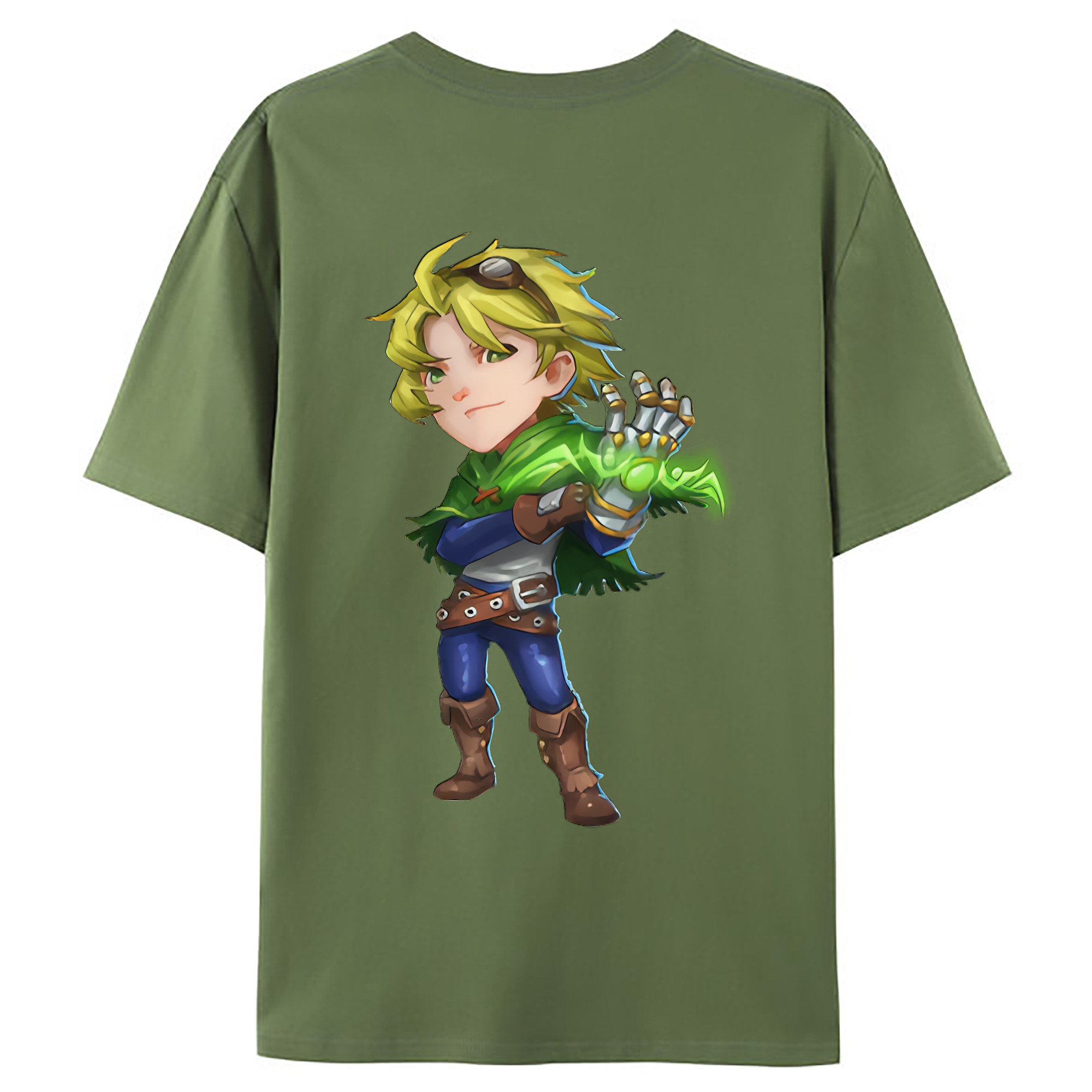 （画像用） リーグ・オブ・レジェンド League of Legends LOL 綿100％ メンズ半袖Tシャツ（バックプリント） 通気性